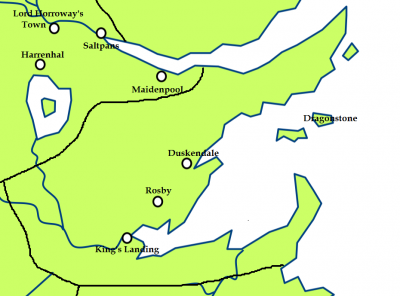 سرزمین های سلطنتی و موقعیت دارگون استون