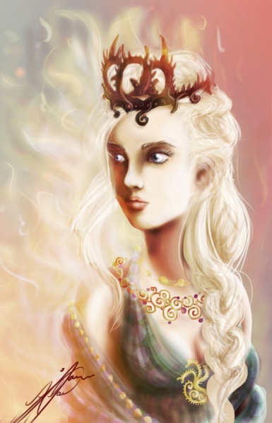 پرونده:Mother of dragons daenerys targaryen by johnnyclark-d4ypud9.jpg